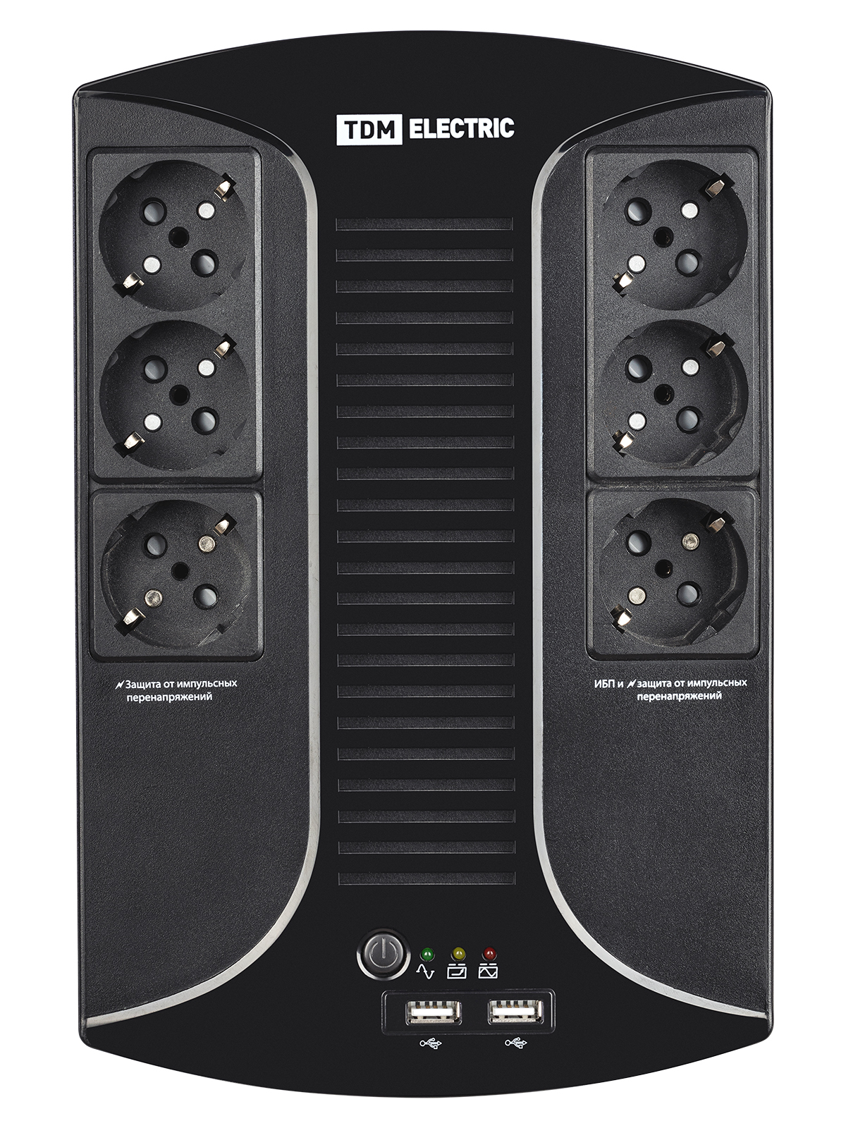 Источник бесперебойного питания ИБП 850 ВА 6 розеток +2USB TDM