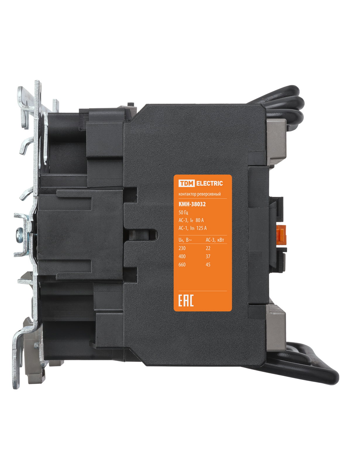 Контактор КМН-38032 реверс 80А 230В/АС3 2НО; 2НЗ TDM