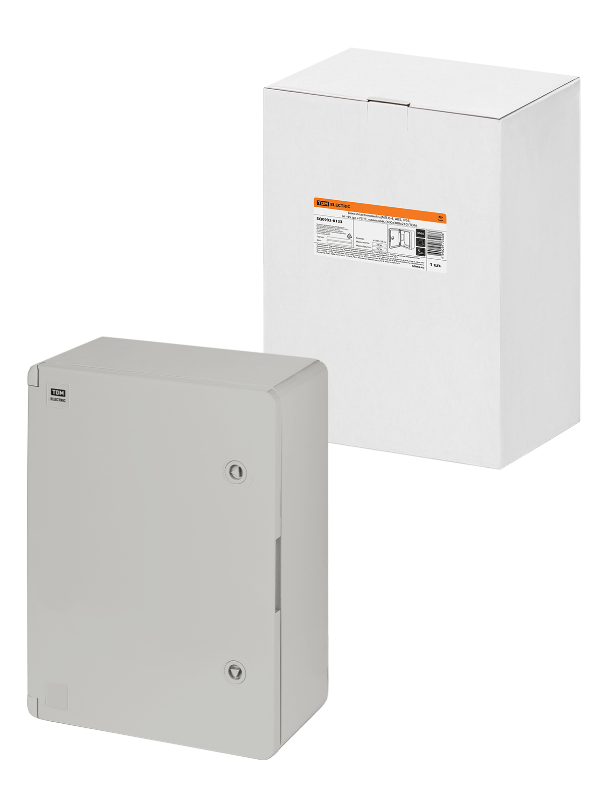 Бокс пластиковый ЩМП-0-4, ABS, IP65, от -45 до +75 °С, навесной, (400x300x210) TDM