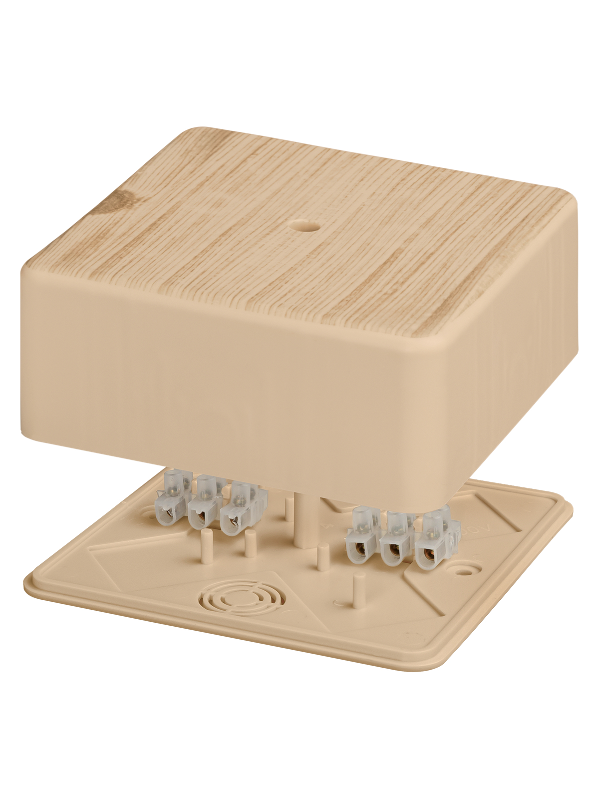 Коробка распаячная КР 100х100х44 ОП сосна, с клем. колодкой, IP40, инд. штрихкод TDM