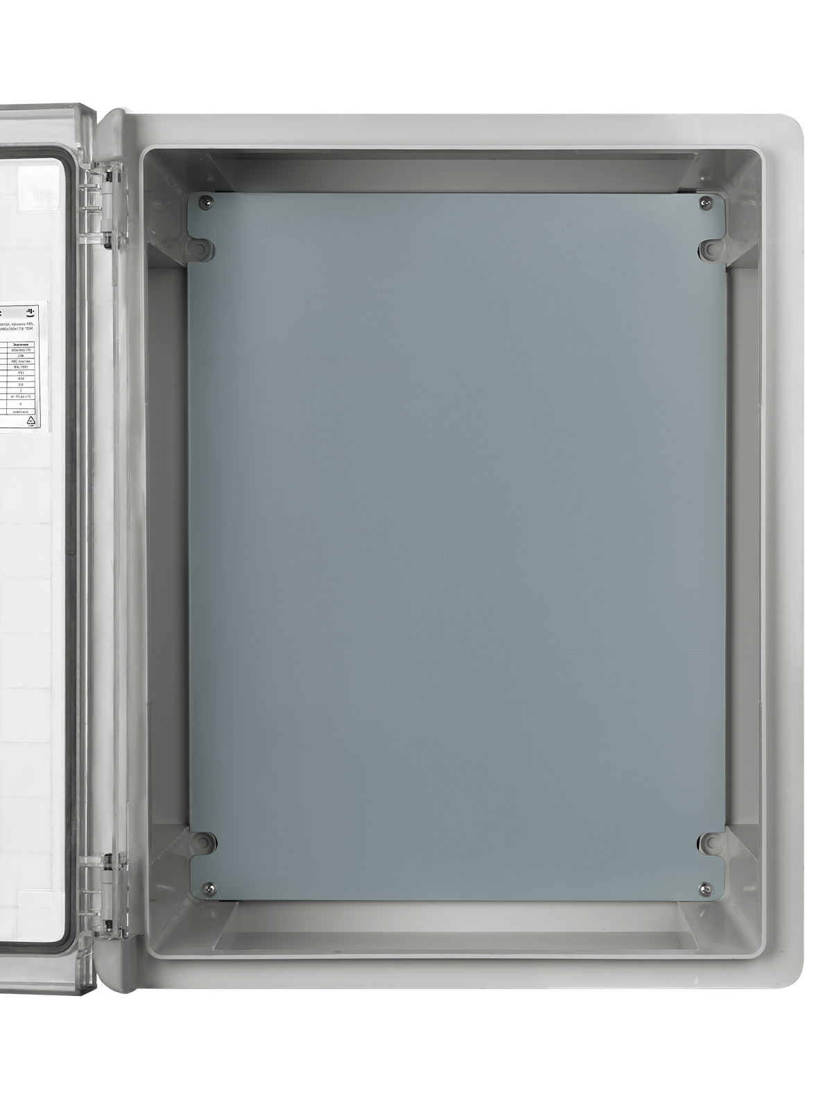 Бокс пластиковый ЩМП-0-6, прозр., крышка ABS, IP65, -45 до +75 С, навесной, (500x400x180) TDM